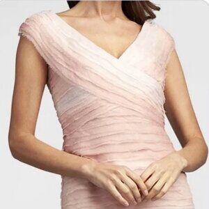 Mother of the Bride Tadashi Shoji Verigated Pink Cocktail Dress NWT